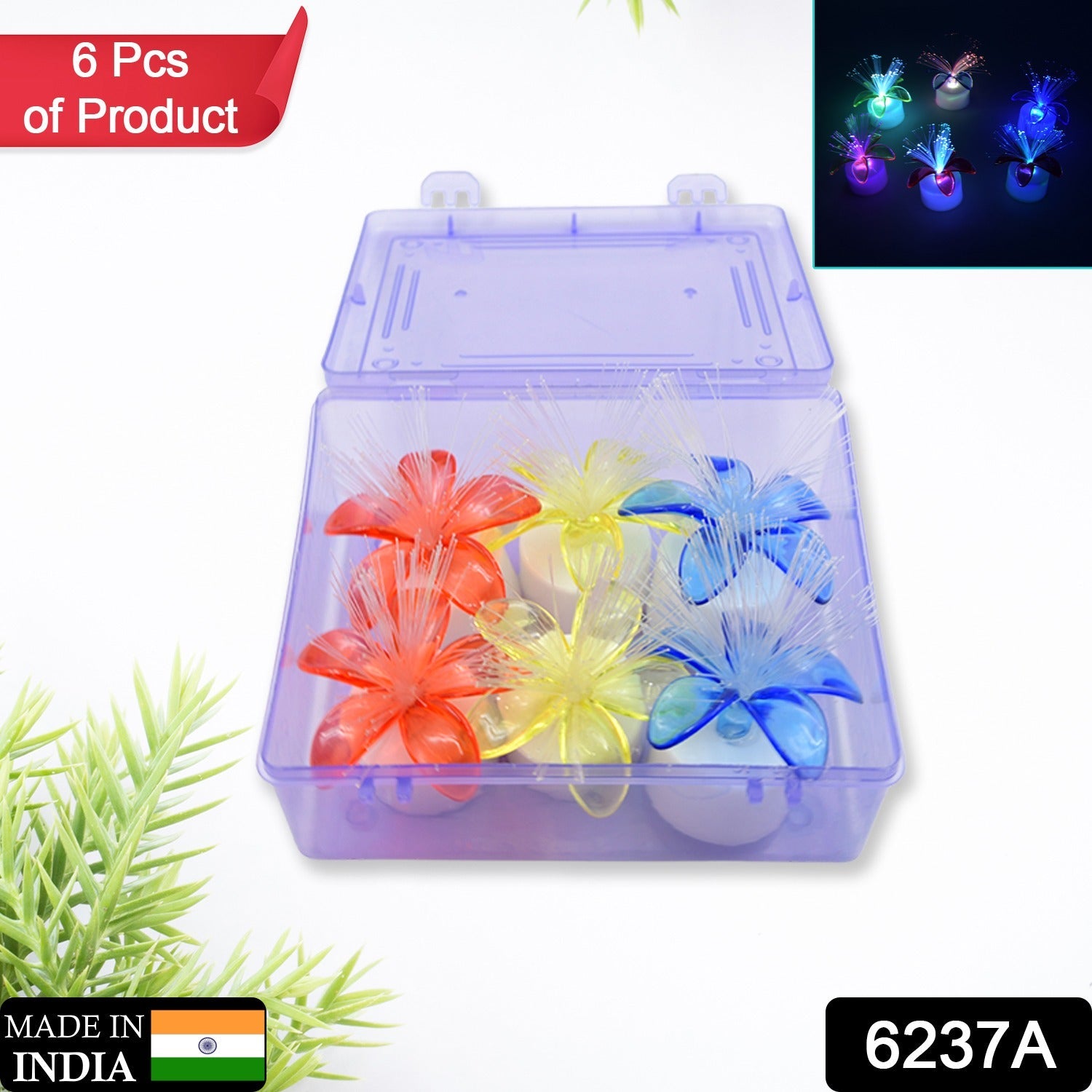 6237A Fiber Optic Light, Mini Color Change LED Table Centerpieces, Light Up Candle - Pack of 6 6237A Fiber Optic Light, Mini Color Change LED Table Centerpieces, Light Up Candle - Pack of 6